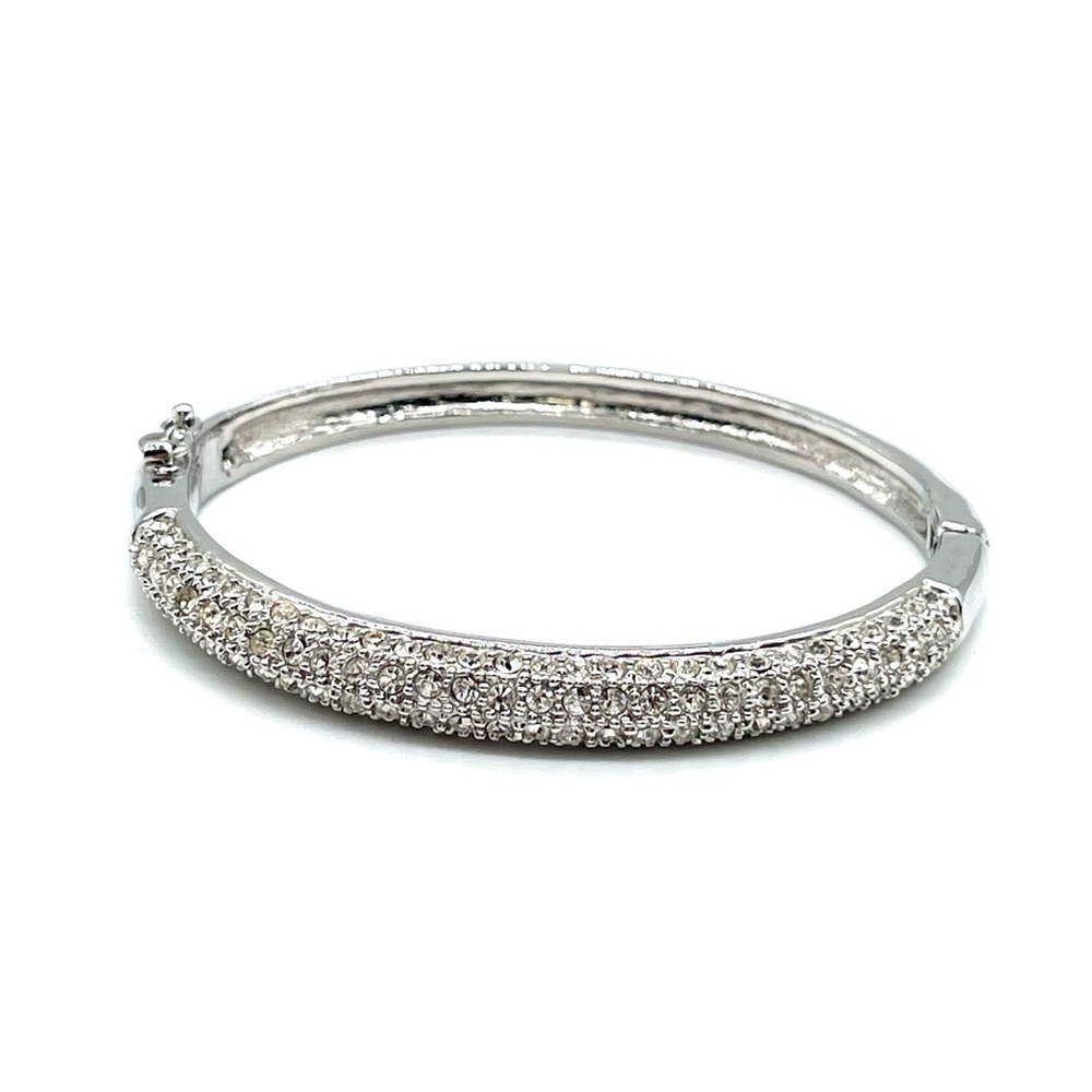 Lia Sophia Silver Played with Crystal Accent Bracelet